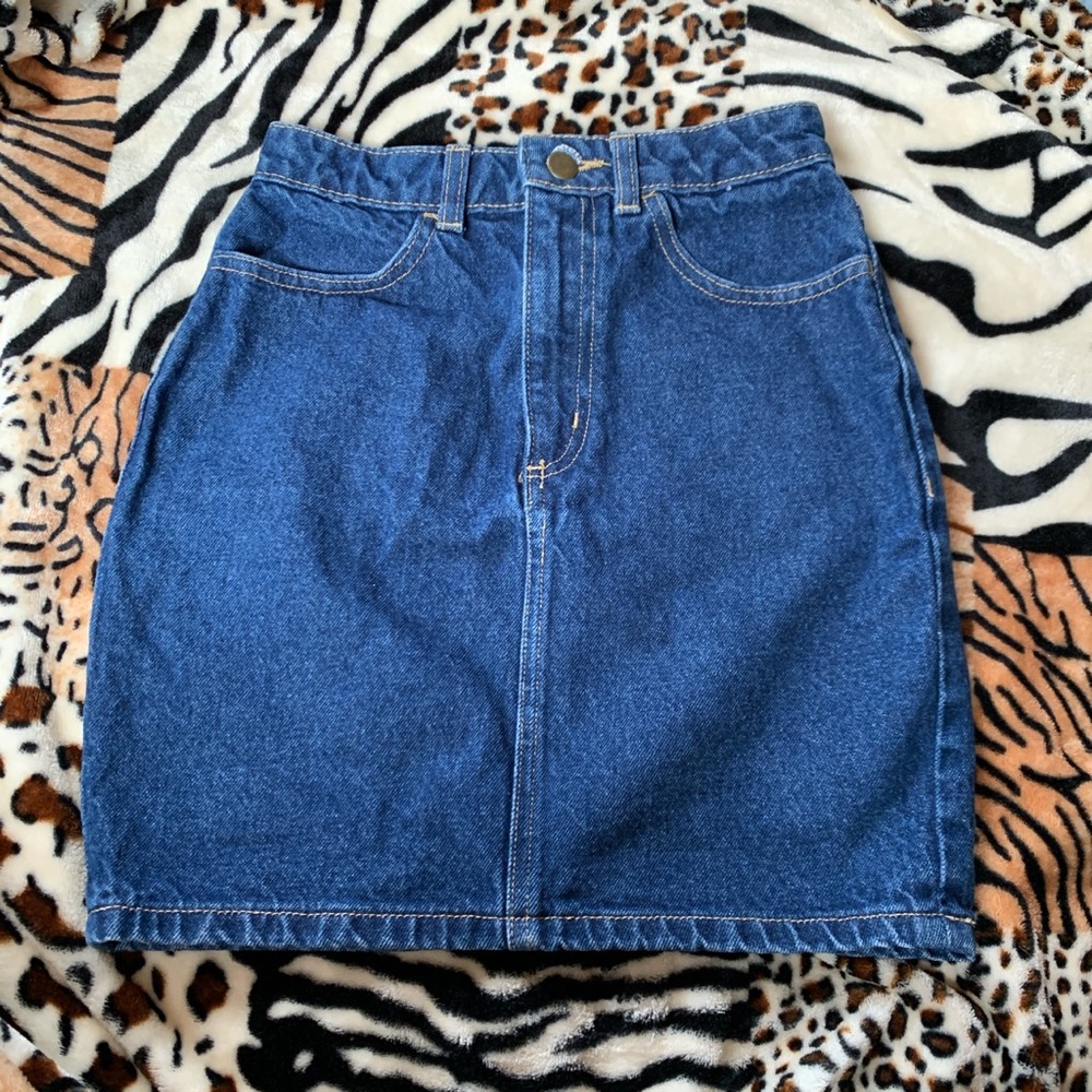 American apparel denim skirt